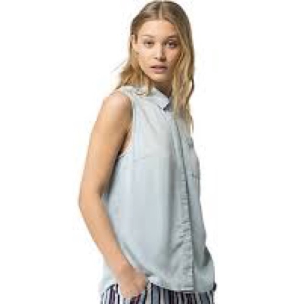 Tommy Hilfiger Chambray Sleeveless Top